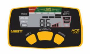 Garrett ACE 200i display